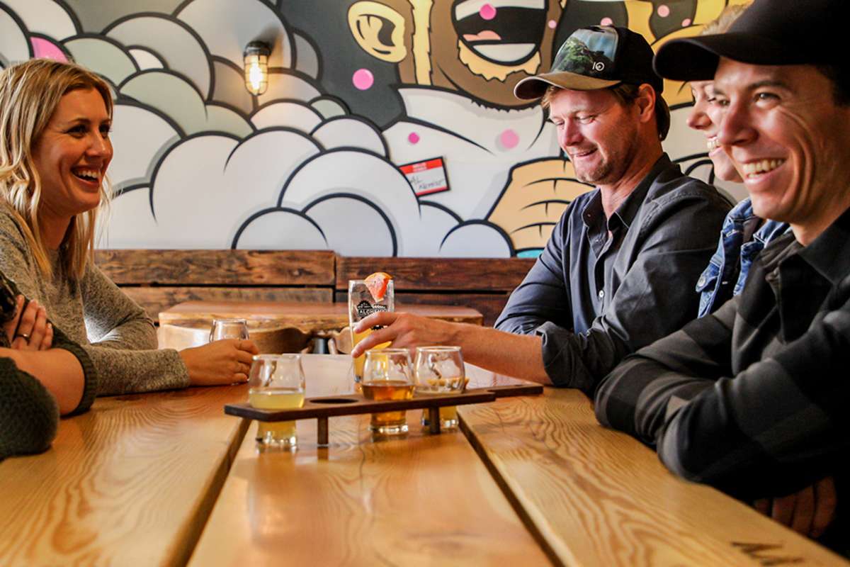 Hanging out with friends at Alchemy Brewing Co.