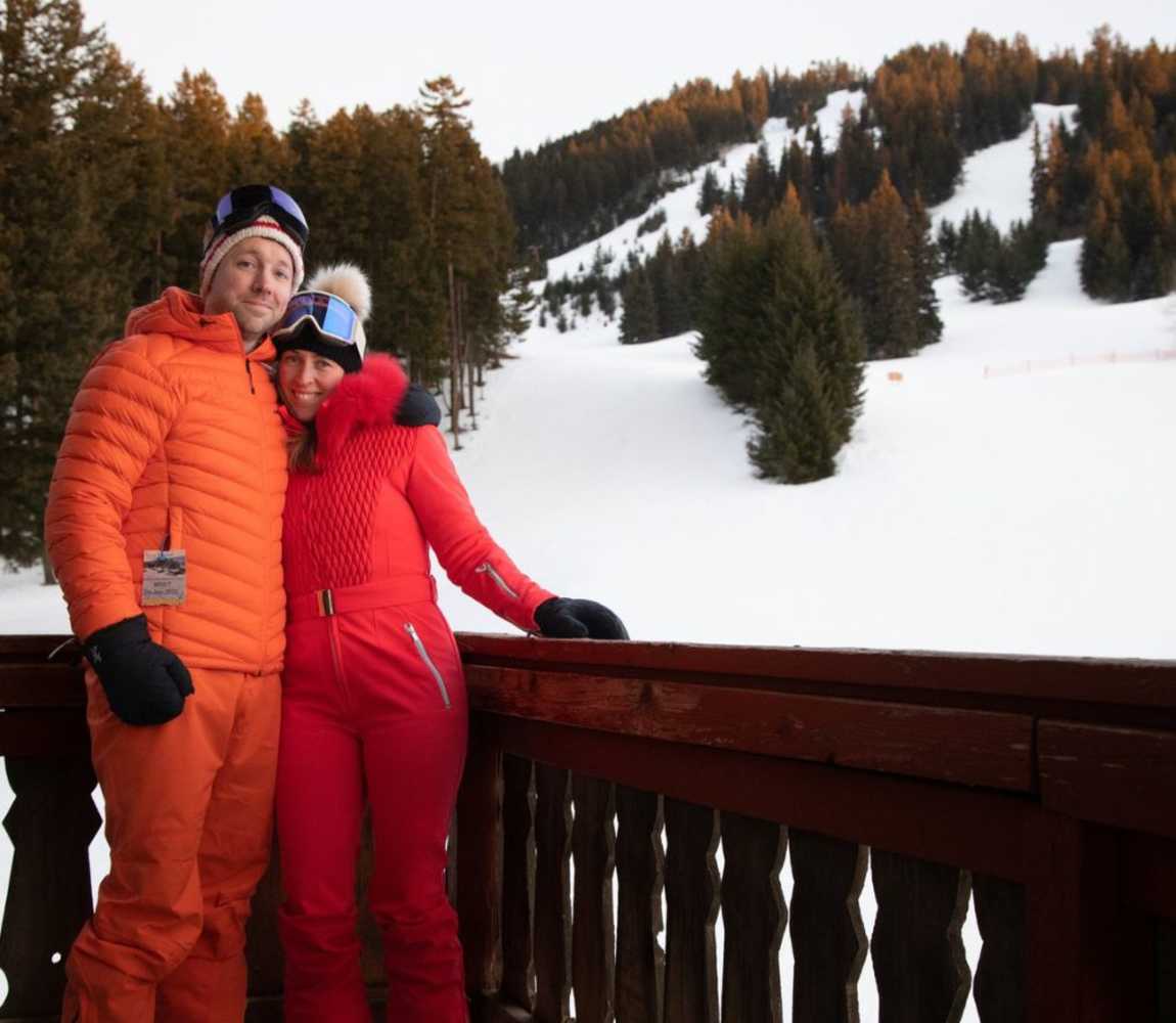 Katie Burrell and Tom Hill at Harper Mountain