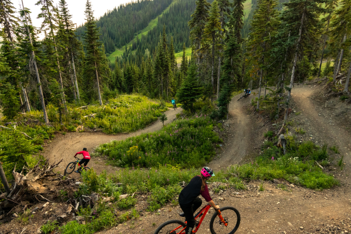 Mountain Biking in the Sun Peaks Bike Park near Kamloops
