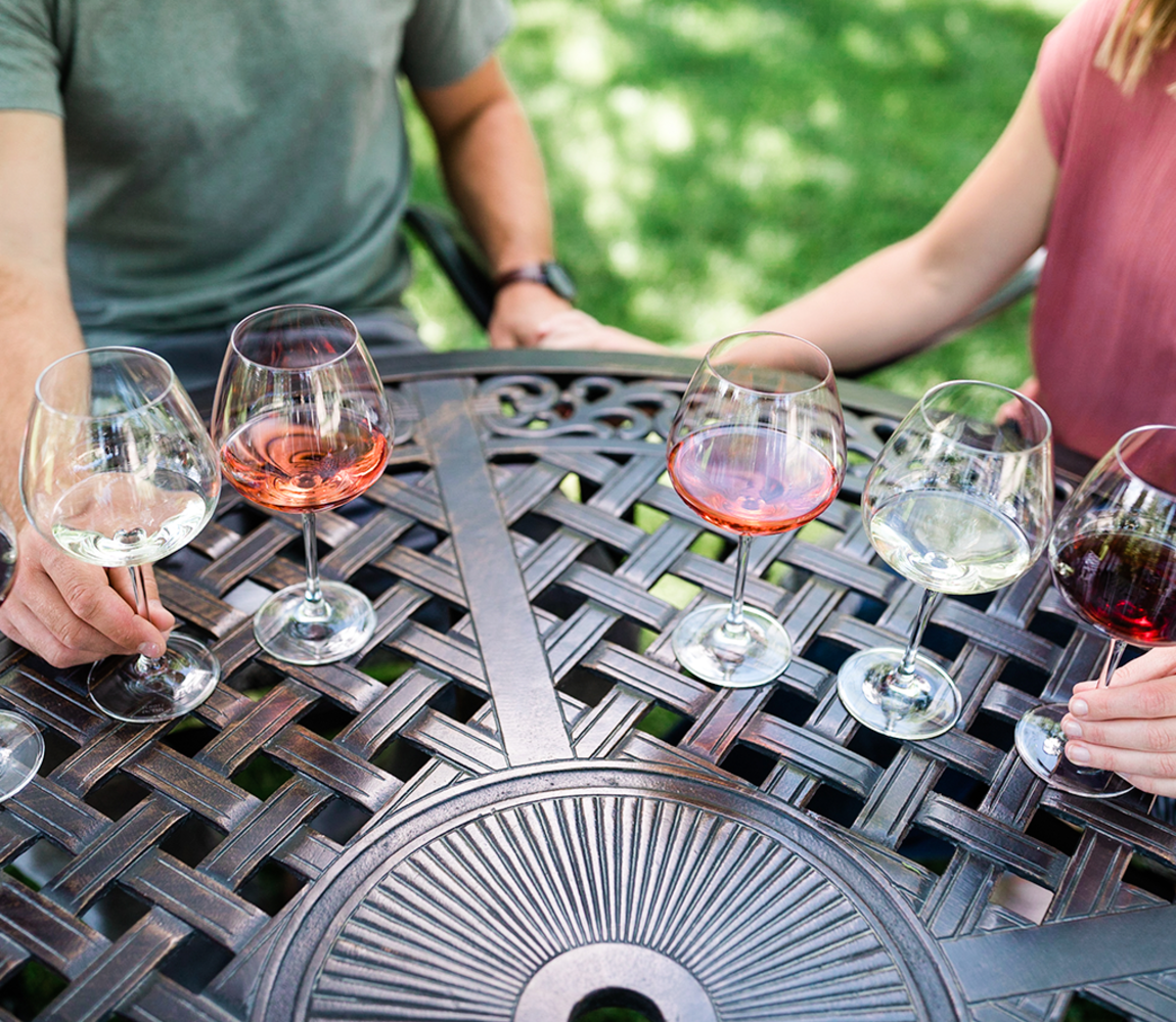 Enjoying a Wine Flight at Privato Vineyard & Winery