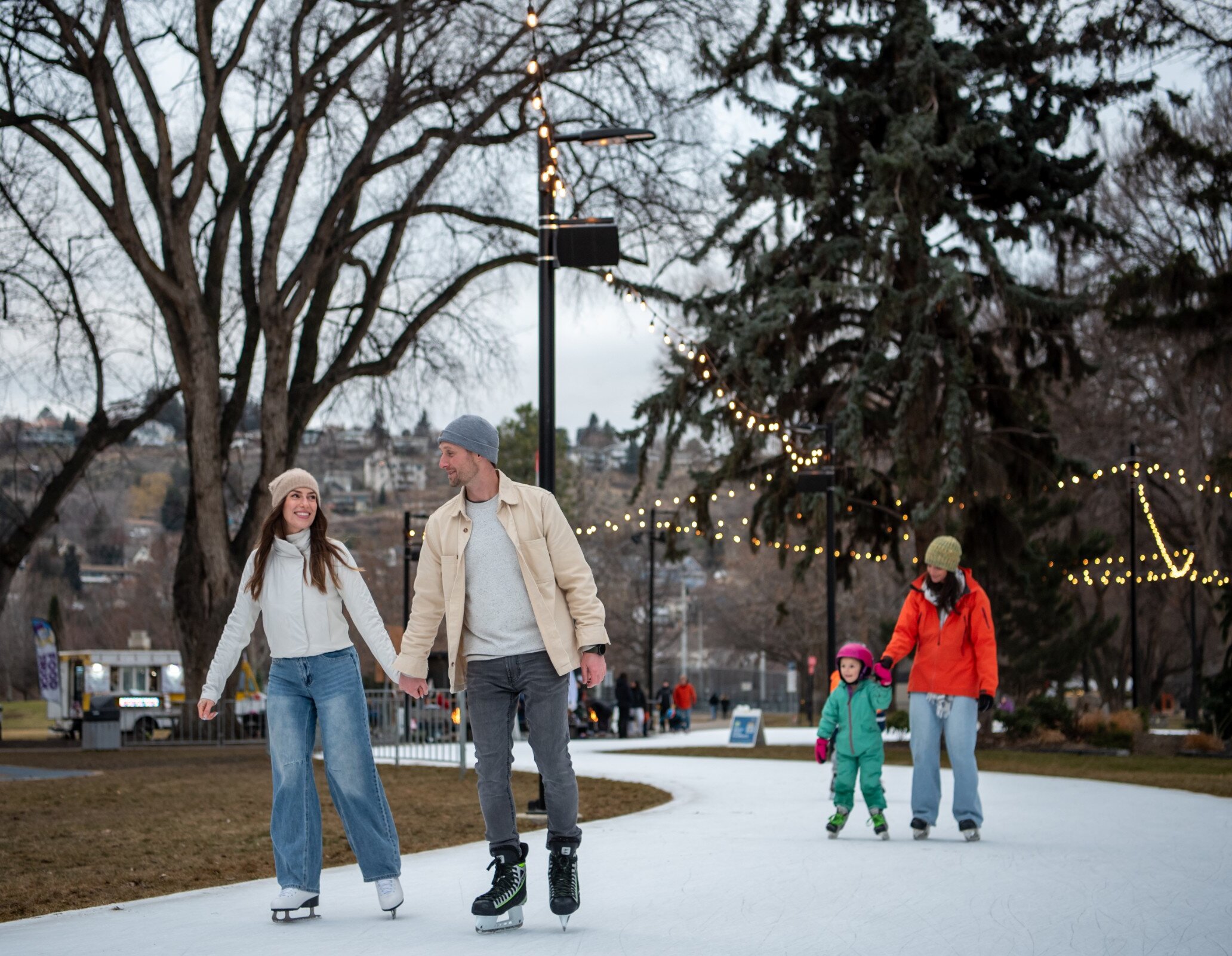 People skating at Riverside Park