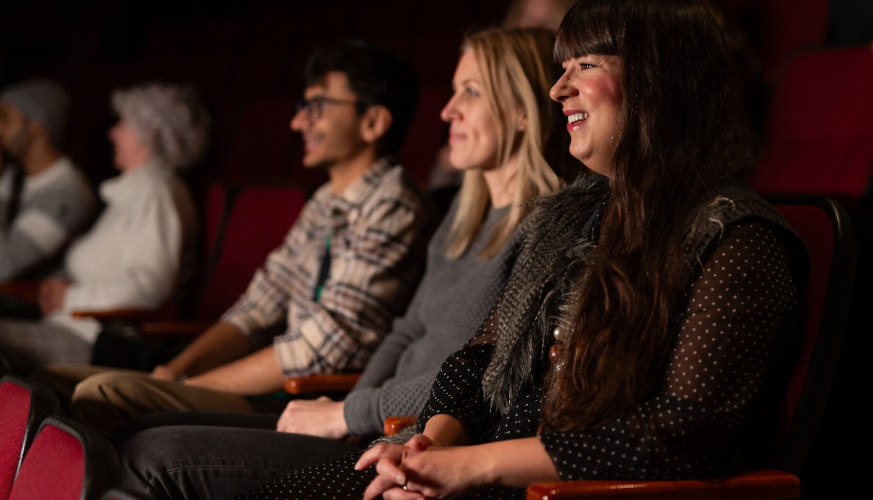 Conductor of the Kamloops Symphony Orchestra conducting the symphony in a performance at the Sagebrush Theatre in Kamloops, BC.