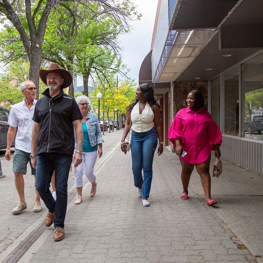 Group n a tour in Downtown Kamloops