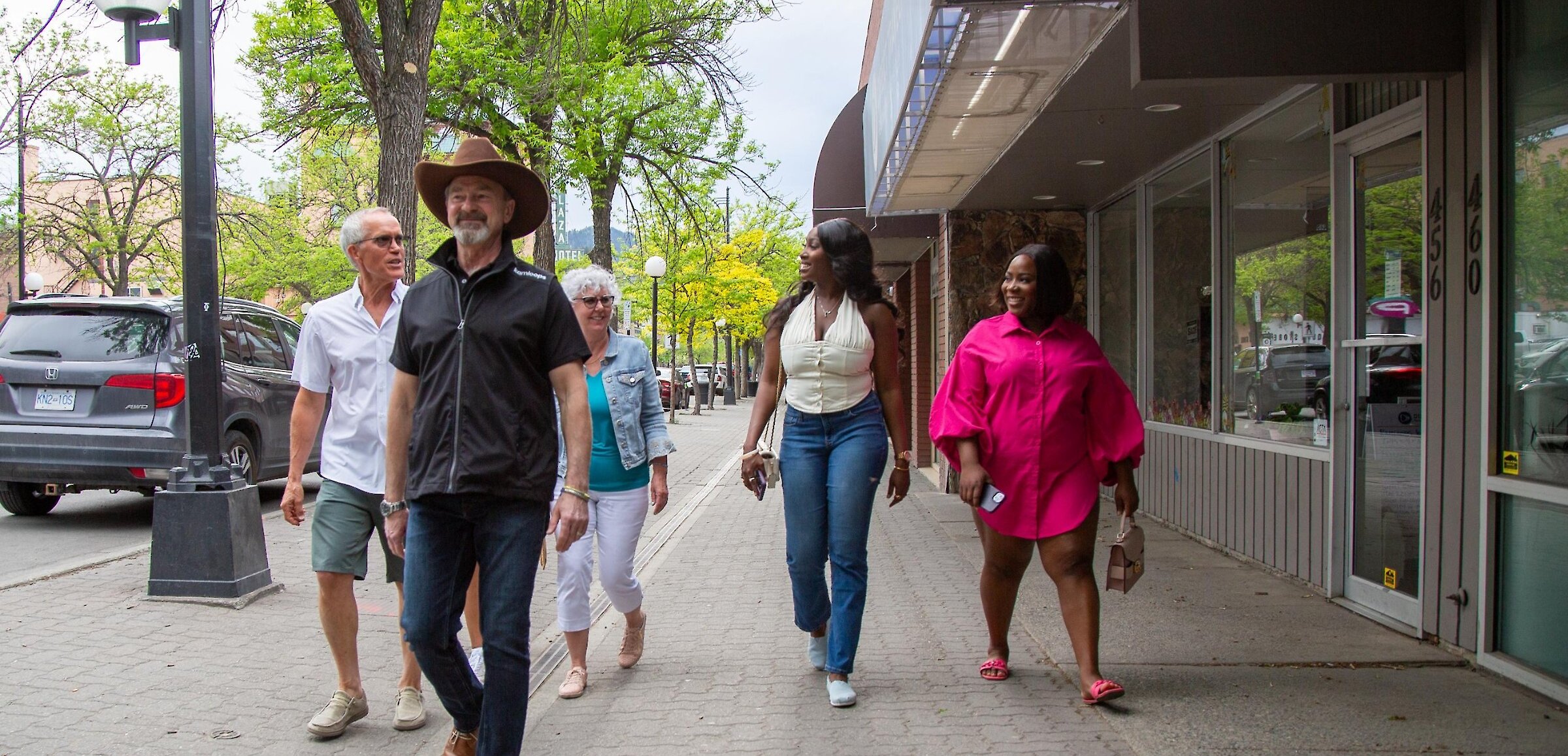 Group n a tour in Downtown Kamloops