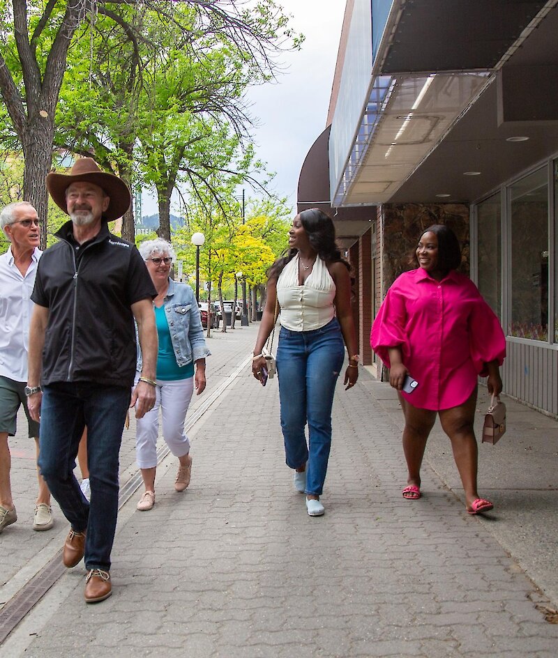 Group n a tour in Downtown Kamloops