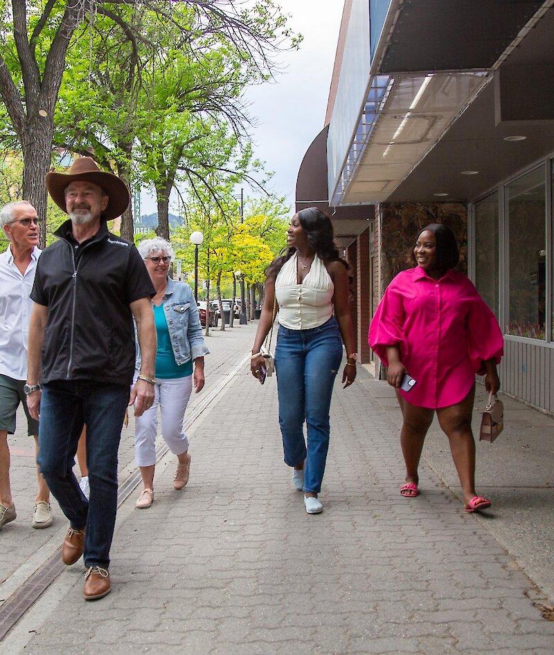 Group n a tour in Downtown Kamloops