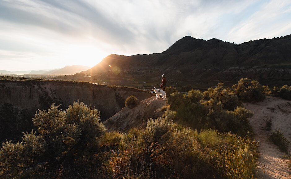 Sun rising in Kenna Cartwright Nature Park Kamloops, BC.